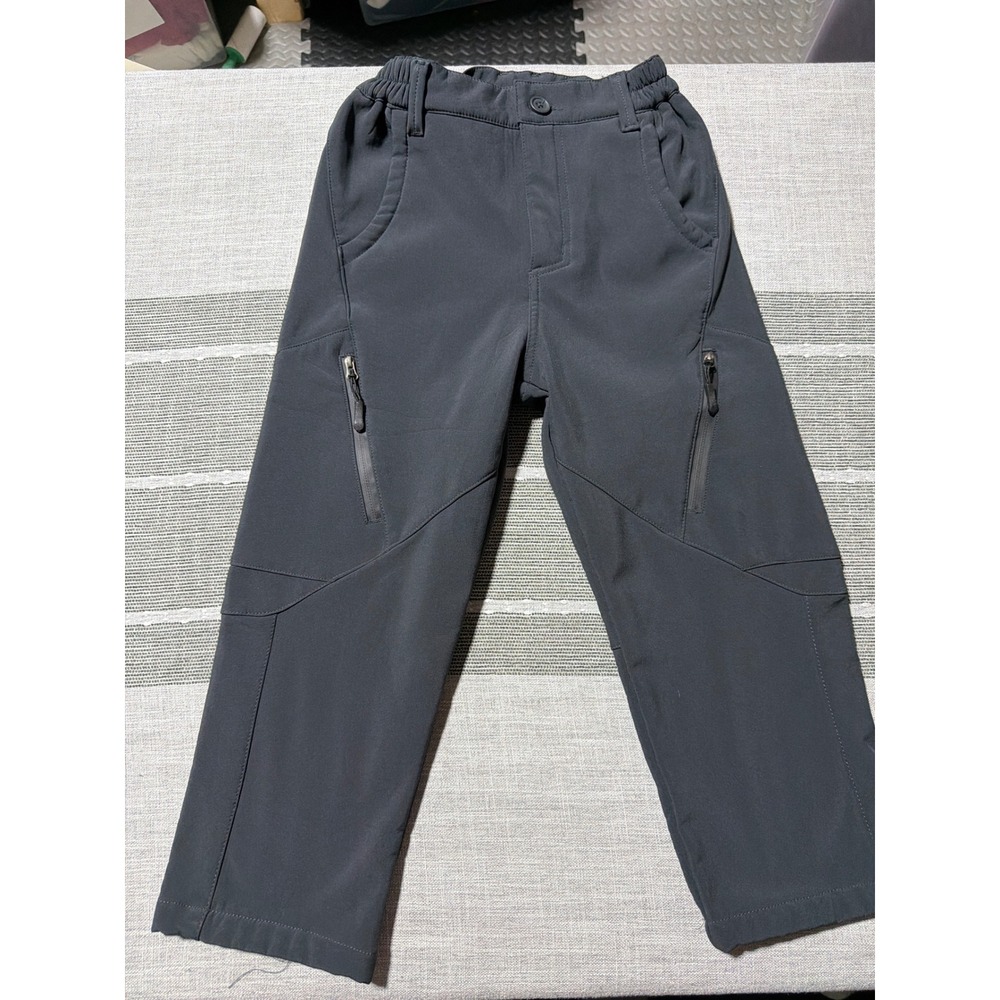 Kids Outdoor Adventure Pants Grey‎ fleece lined pants  Zip Pockets  Size M
